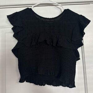 Woman’s black Licorice Crop Top